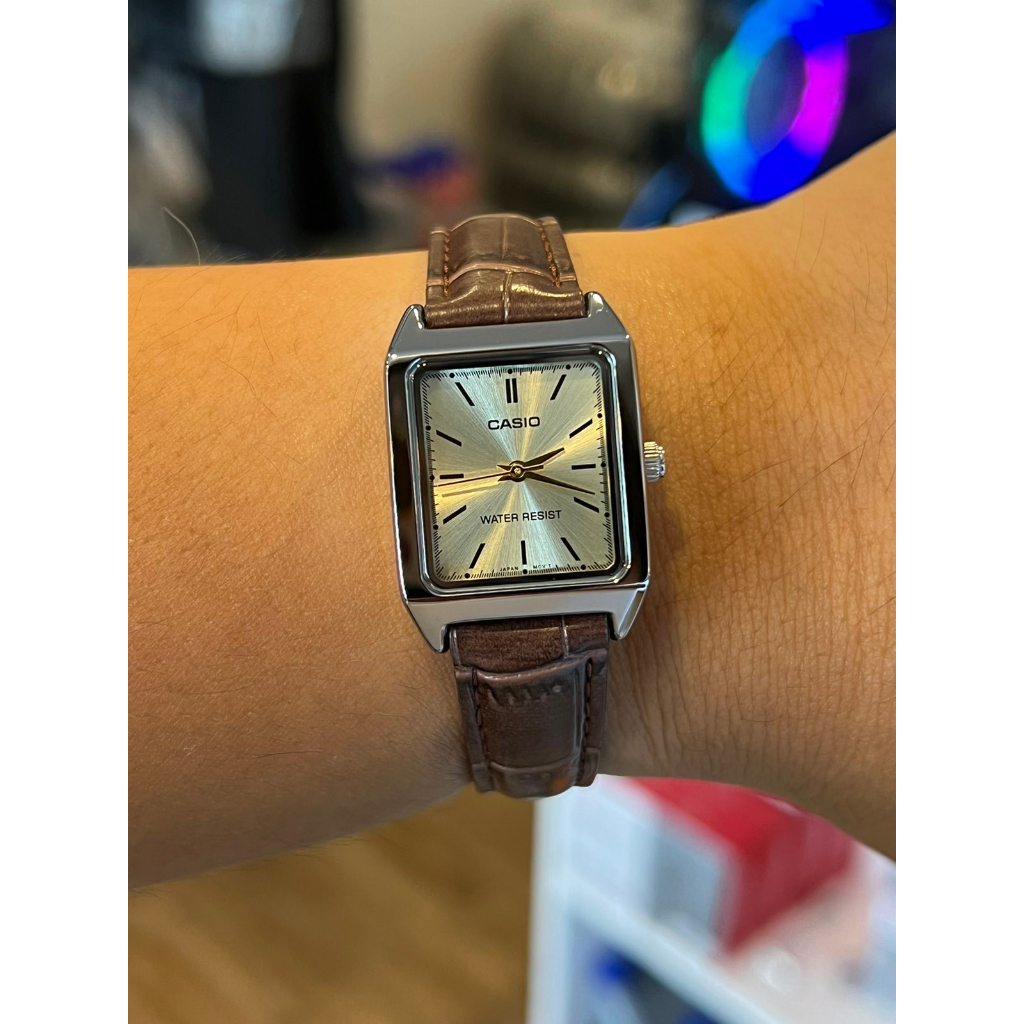 ORIGINAL CASIO Analog Tank Two-toned Ladies Watch LTP-V007SG-9B / CASIO ...