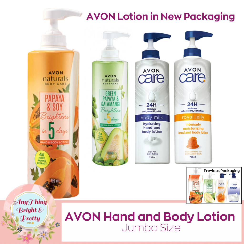 Avon Naturals Papaya Whitening and Avon Care Hand and Body Lotion