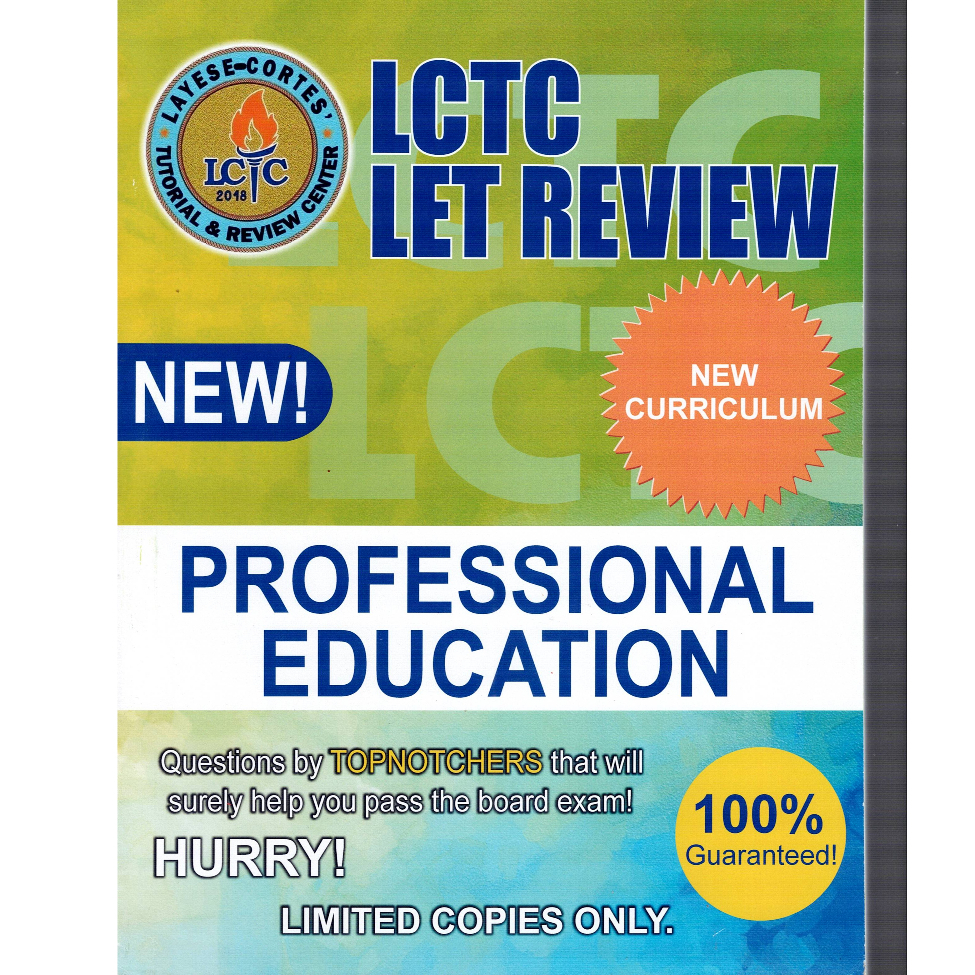 Professional Education 2024 LET Reviewer NEW CURRICULUM Shopee