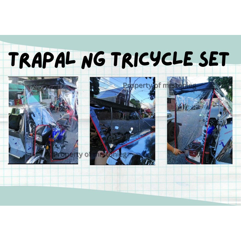 TRAPAL NG TRICYCLE SET (Harap, Gilid, at Likod) Shopee Philippines
