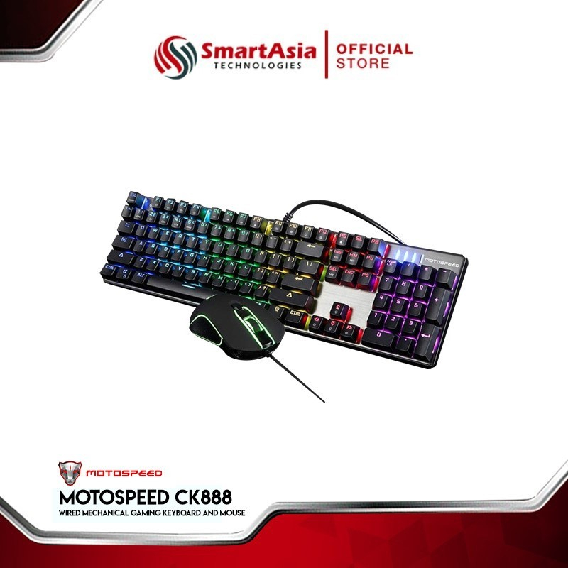 Motospeed CK888 Wired Mechanical Gaming Keyboard and Mouse Combo ...