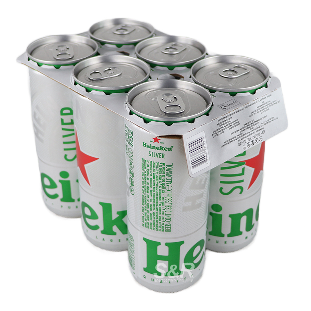 Heineken Silver Beer 6 cans x 330mL | Shopee Philippines