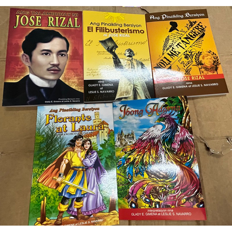 Filipino Books Noli Me Tangere Ibong Adarna Florante At Laura El Filibusterismo T Ni Rizal