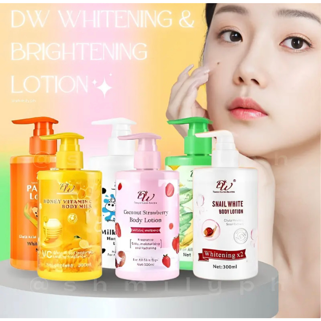 DW Papaya Lotion W/ Gluta Acid And Papaya Extract 300ml and DW Milk
