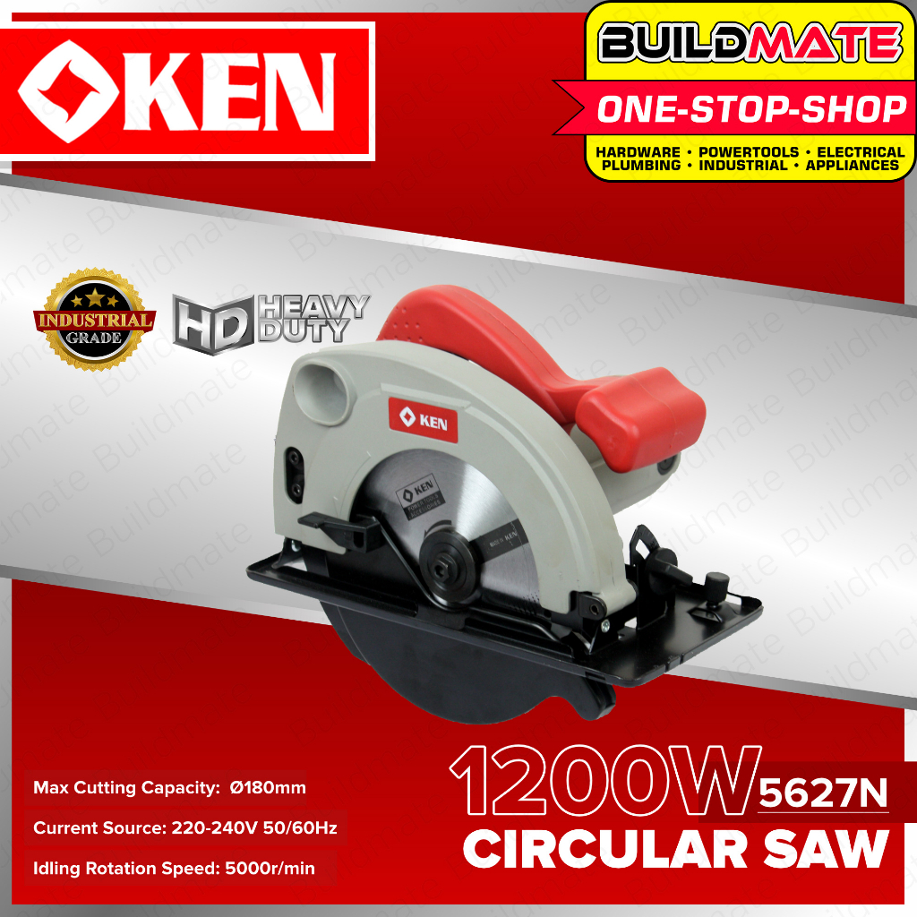 BUILDMATE Ken Industrial Circular Saw 180MM 1200W Wood Cutting Power