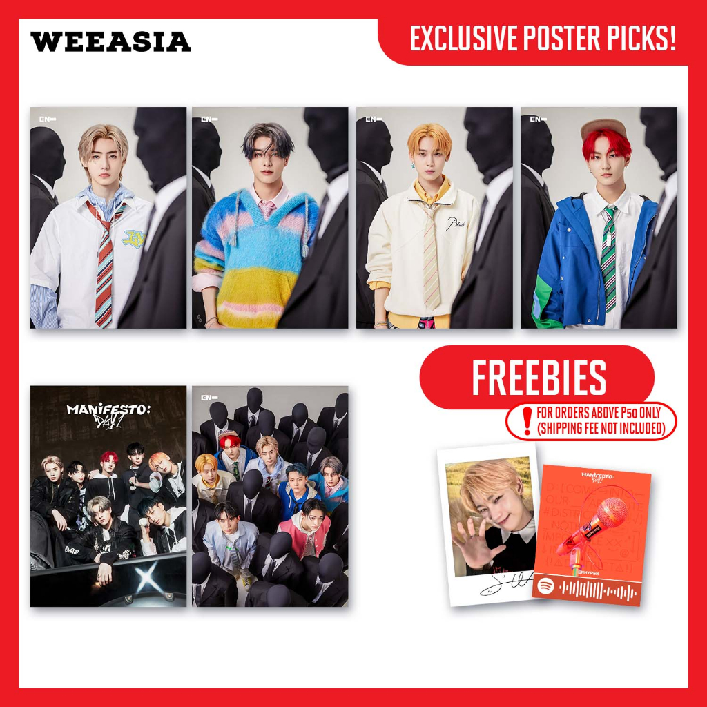 ENHYPEN MANIFESTO: DAY 1 KPOP A4 Posters HD Print With FREEBIES ...