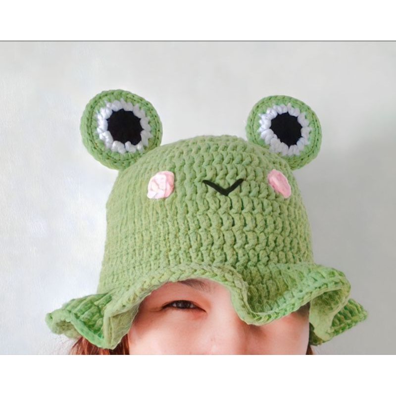 Crocheted Frog Bucket Hat Shopee Philippines