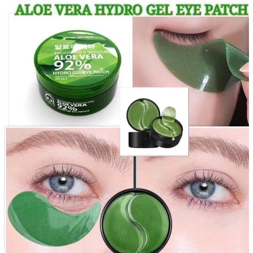 Lifusha Aloe Vera Hydrogel Eyepatch With Collagen Eyemask Shopee