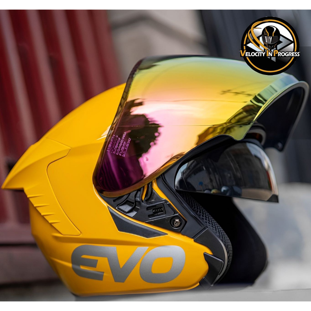 Evo Rx 5 Plain Half Face Dual Visor Helmet With Free Clear Lens Shopee Philippines 