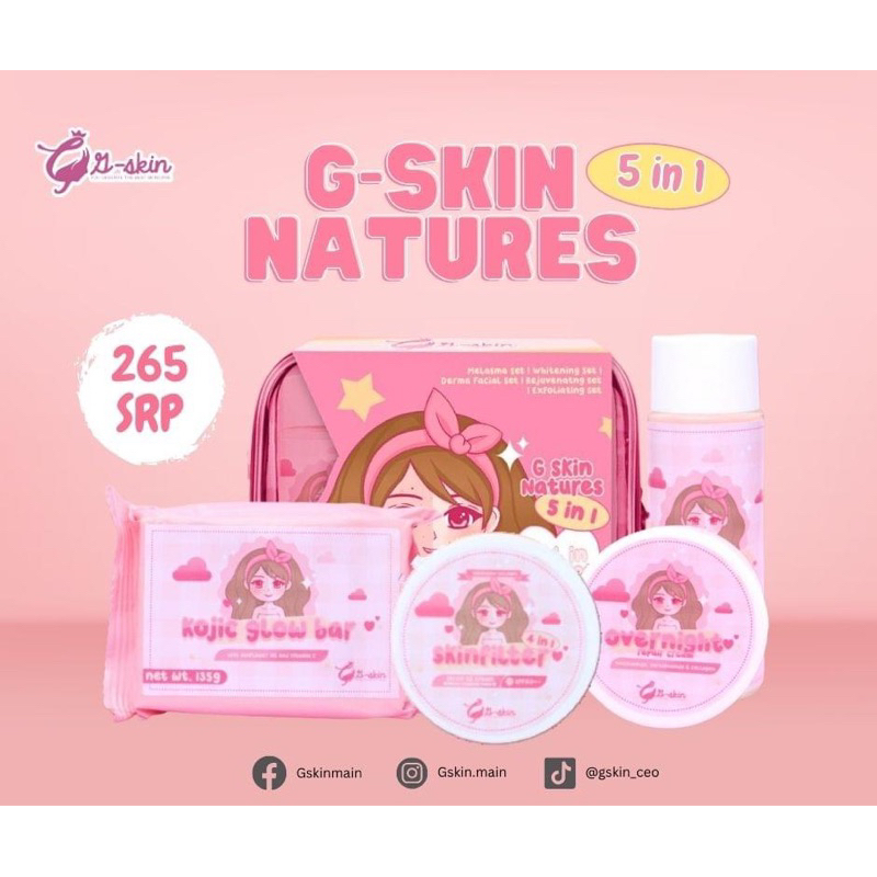 Gskin Natures 5 in 1 set (with freebies ) | Shopee Philippines