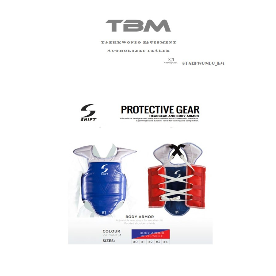 SHIFT TAEKWONDO BODY ARMOR (REVERSIBLE) Shopee Philippines