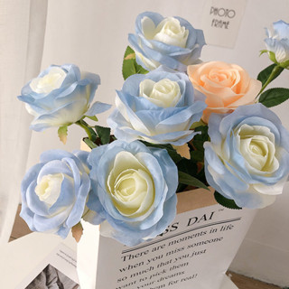 BIG Rose Ice Blue Rose Artificial Rose Plant Artificial Flower Festival ...