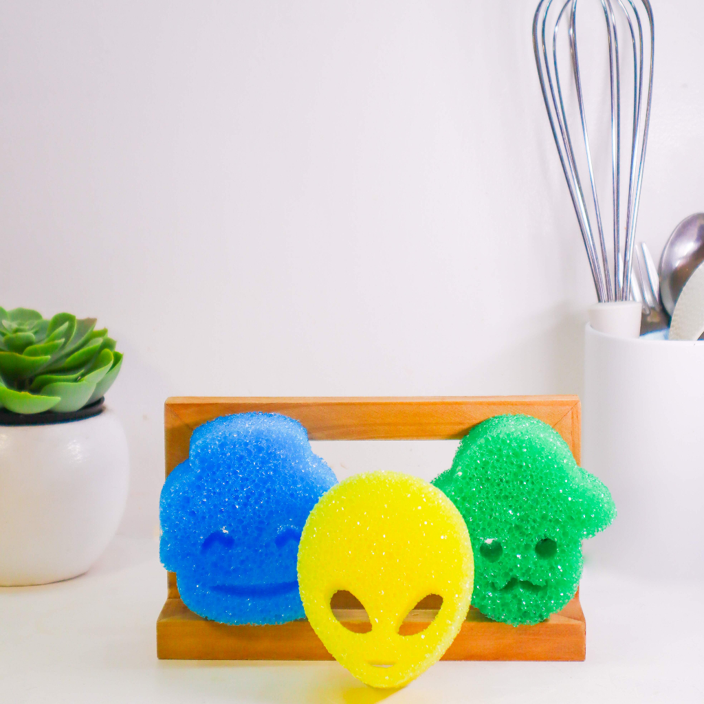SpongeJi AllinOne Soft and Hard Dishwashing Sponge Cleaner/Scrubber