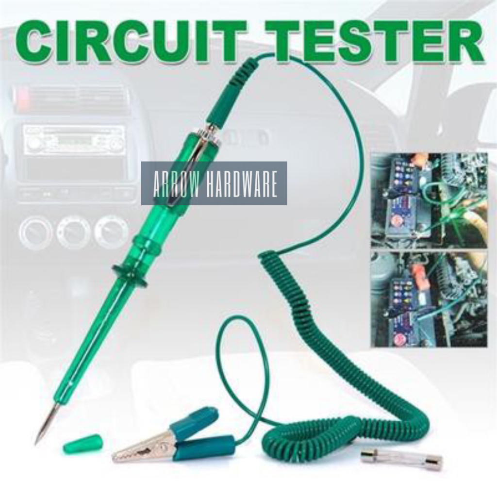 6V-24V Automotive Test Light & Electrical Circuit Tester Probe - 4M Cable, LED, Overload Protection - For Car, Truck, Motorcycle