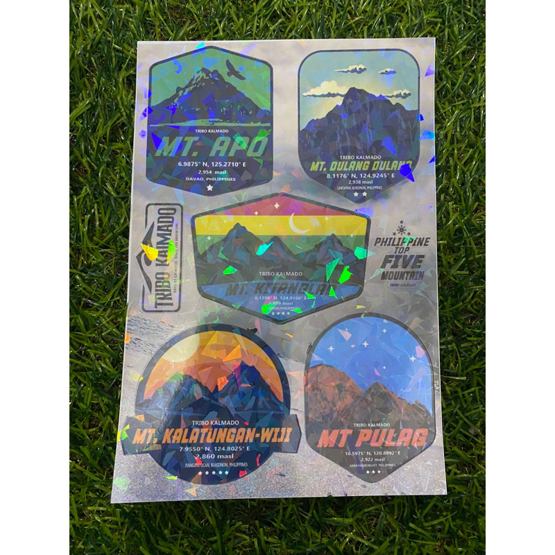 Tribo Kalmado Top 5 Mountains Sticker Pack/Water proof Stickers(5.5 x 7 ...