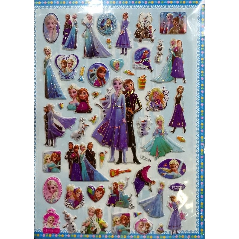 Disney Frozen Anna & Elsa 3D PVC stickers birthday gift lootbag filler ...