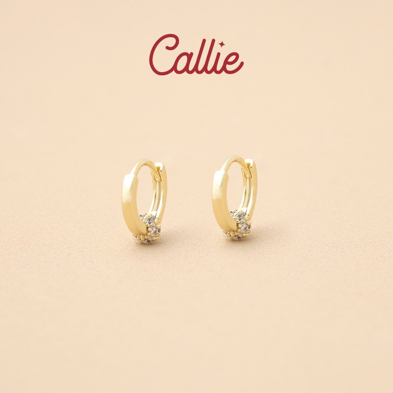 Callie 14k Gold Plated Bea Mini Gold Hoop Earrings Shop Callie | Shopee ...
