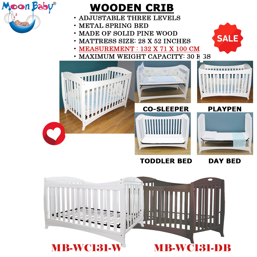 Crib with hot sale adjustable side