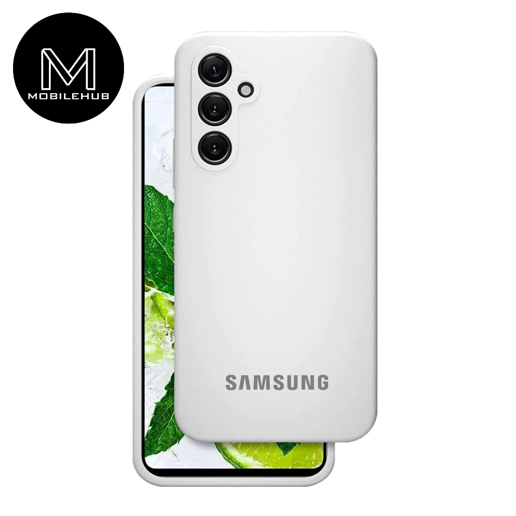 Samsung A34 Liquid Silicone Smooth Matte Back Case (White) | Shopee ...