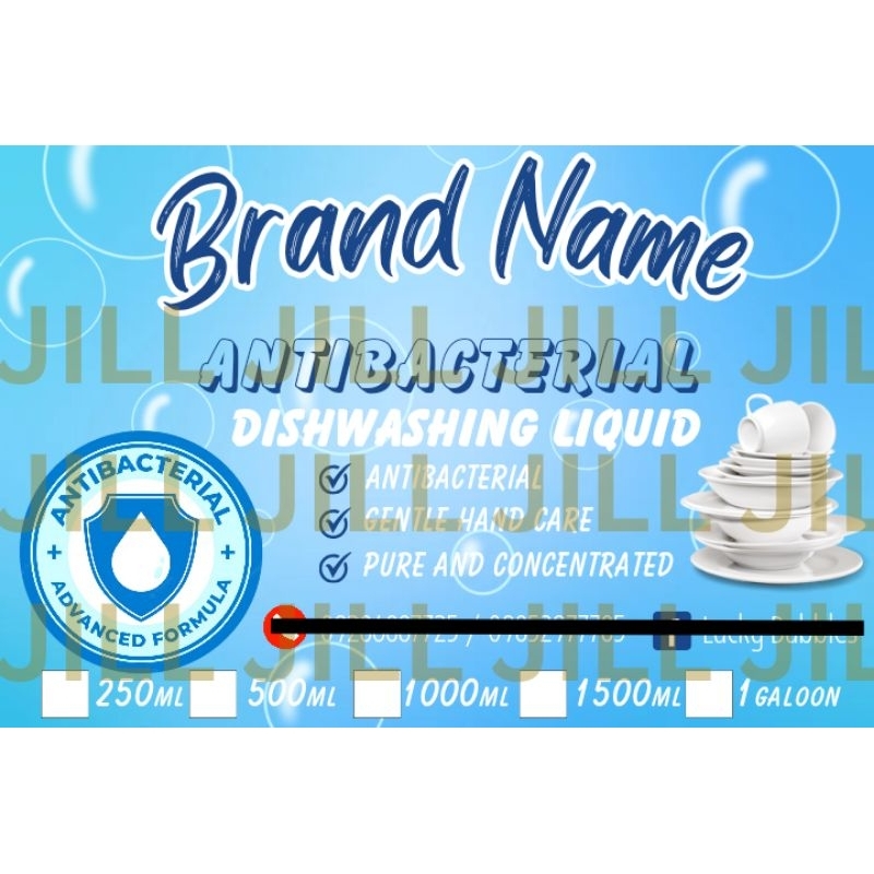 Dishwashing Liquid Sticker Label | Shopee Philippines