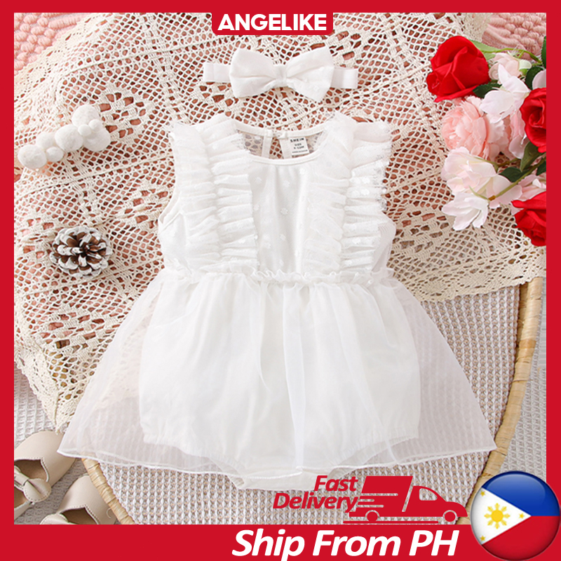 Baptismal Dress for Baby Girl 1st Christening Dress Infant Tulle Dress
