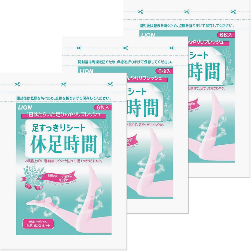 LION rest time /kyusoku jikan cool and relax leg & foot patch DIRECT ...