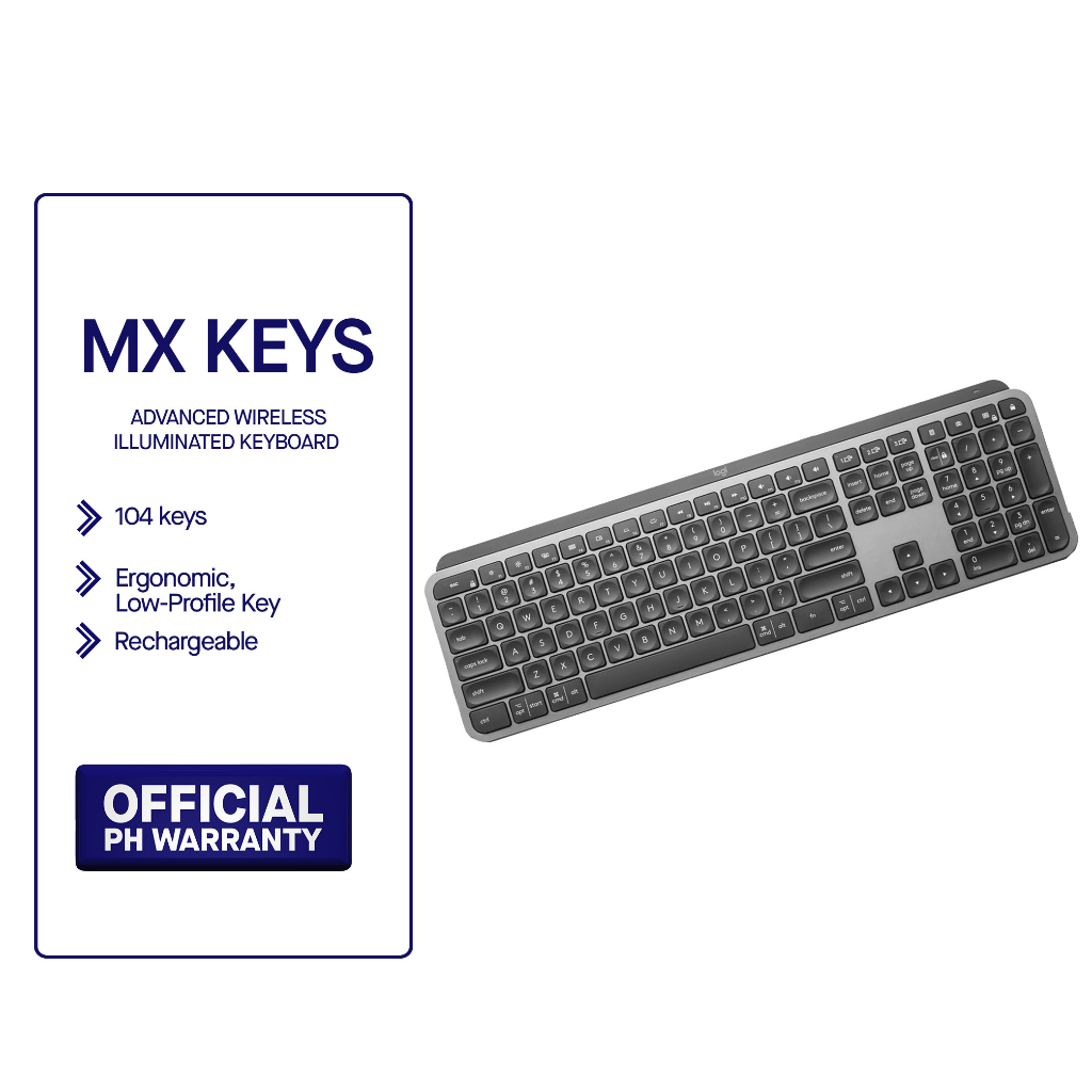 Logitech MX KEYS Advanced Wireless Illuminated Keyboard | Shopee ...