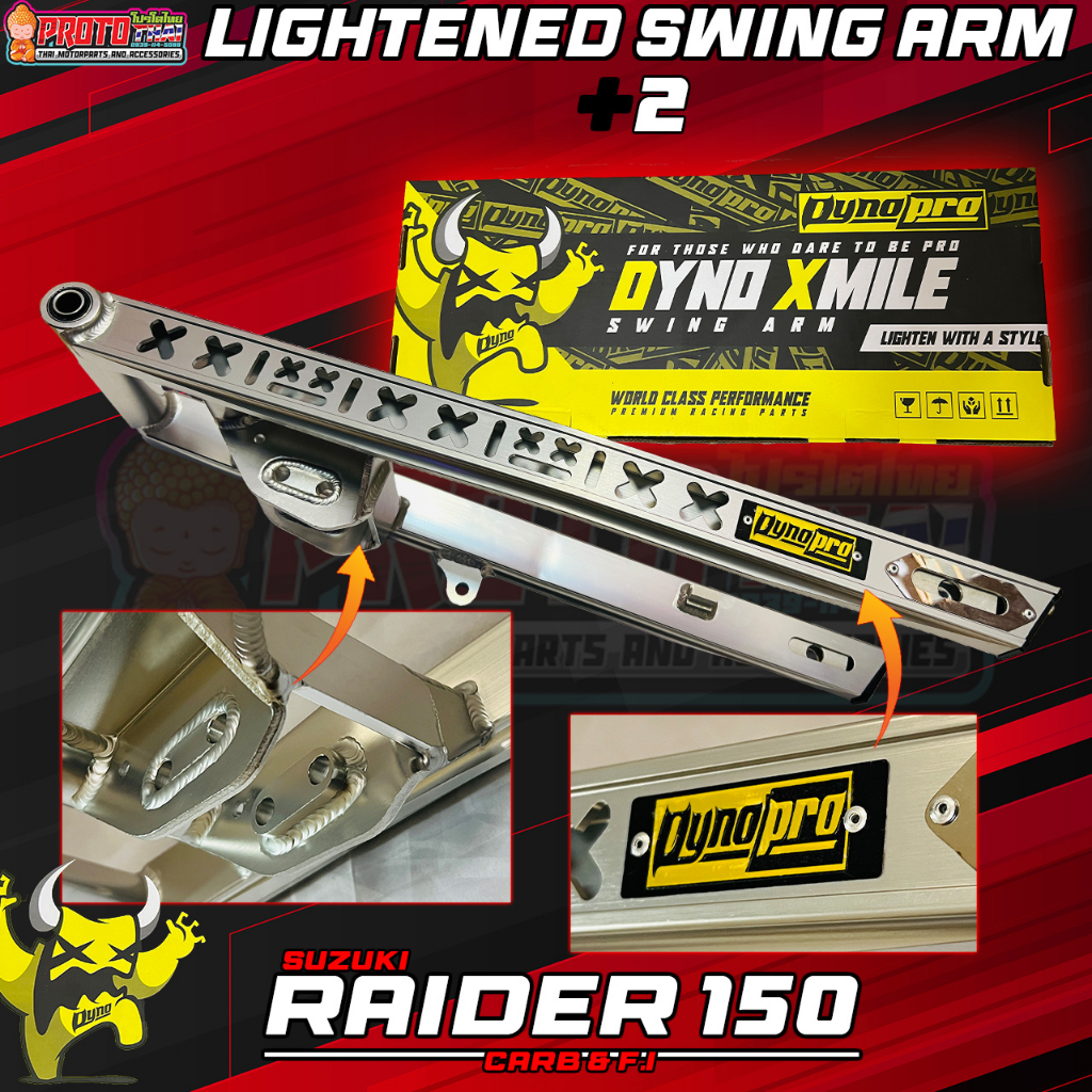 Swing Arm Plus 2 Raider 150 Carb & Fi Adjustable Prototype Design
