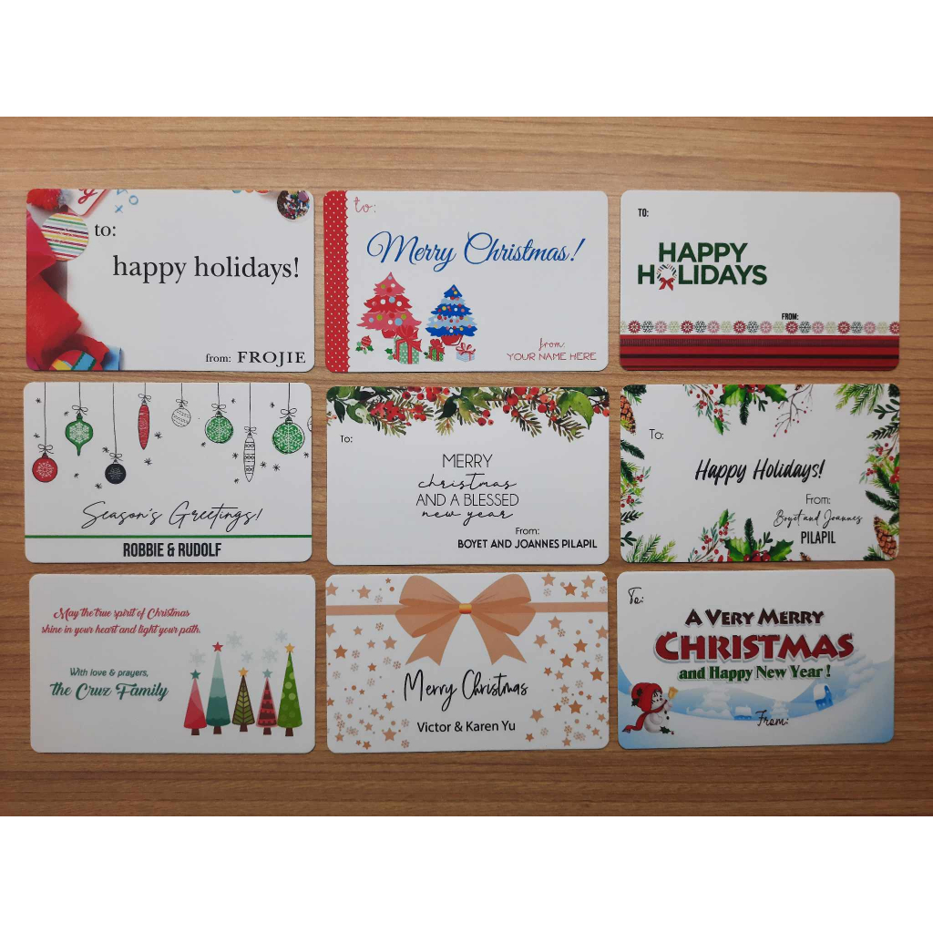 Personalized Holiday SET 15 GIFT CARD 2024 greeting card birthday card