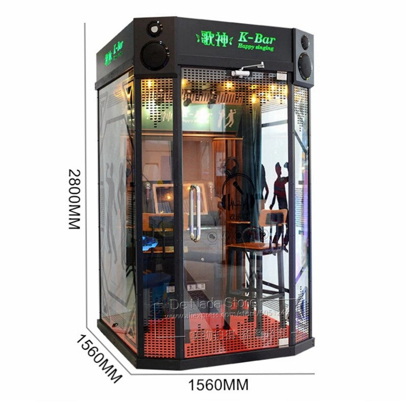 Mini KTV Booth Coin Operated Jukebox Amusement Machine Karaoke Arcade