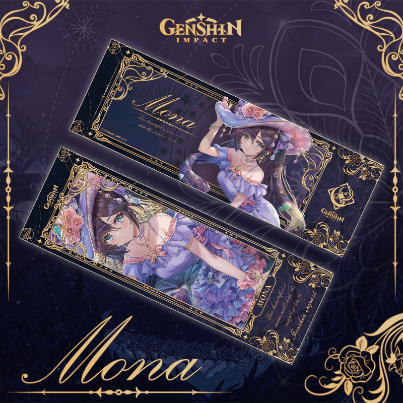 Genshin impact Laser ticket double-sided gilded Ayaka Knave Raiden ...