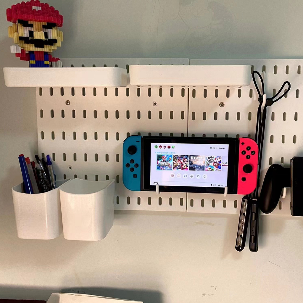 Wall Shelf Pegboard Switch Rack Kit Hole Board for Wall Home Decor ...