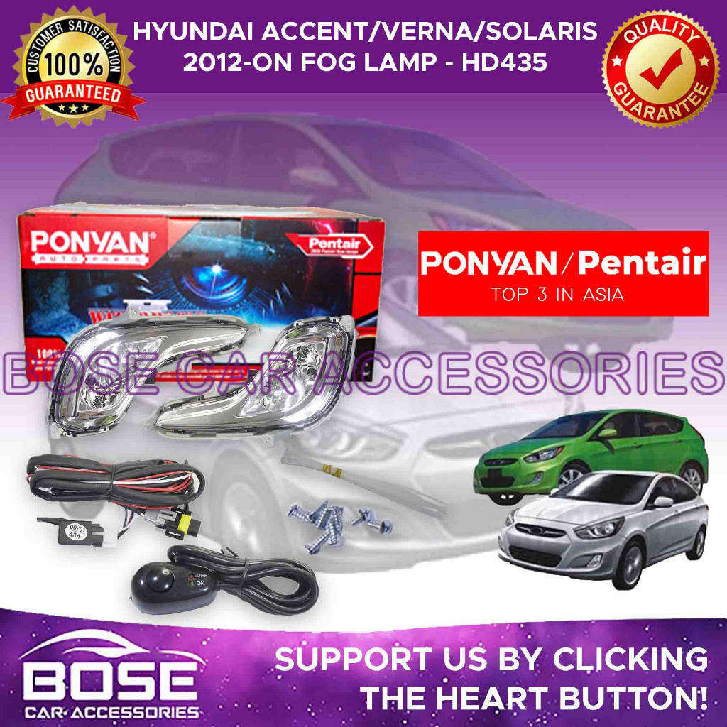 Hyundai Accent / Verna / Solaris 2012 2018 Fog Light Shopee Philippines