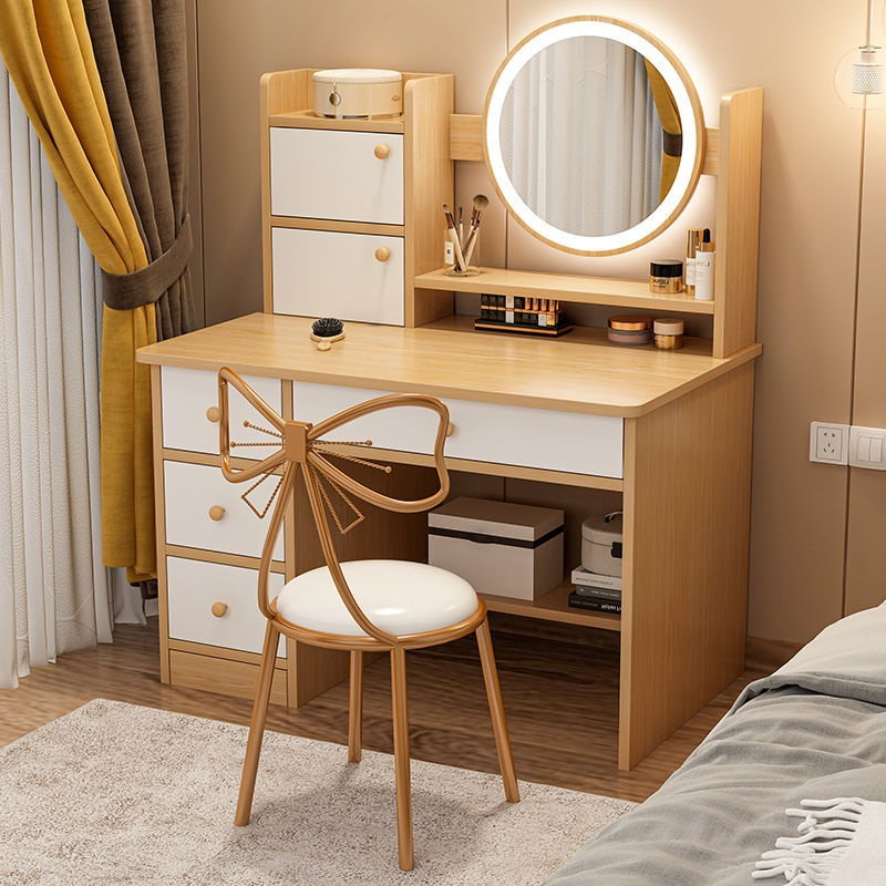 CozyIKEA Dressing Table with Mirror LED Makeup Comestic Tables set with ...