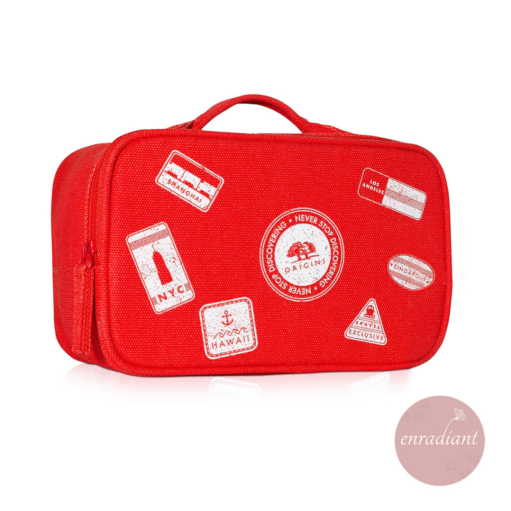 Origins Red Cosmetic Makeup Pouch Bag Shopee Philippines