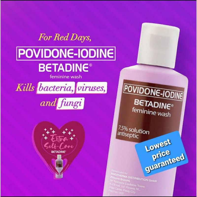AUTHENTIC BETADINE FEMININE WASH ANTISEPTIC 100 ML Shopee Philippines