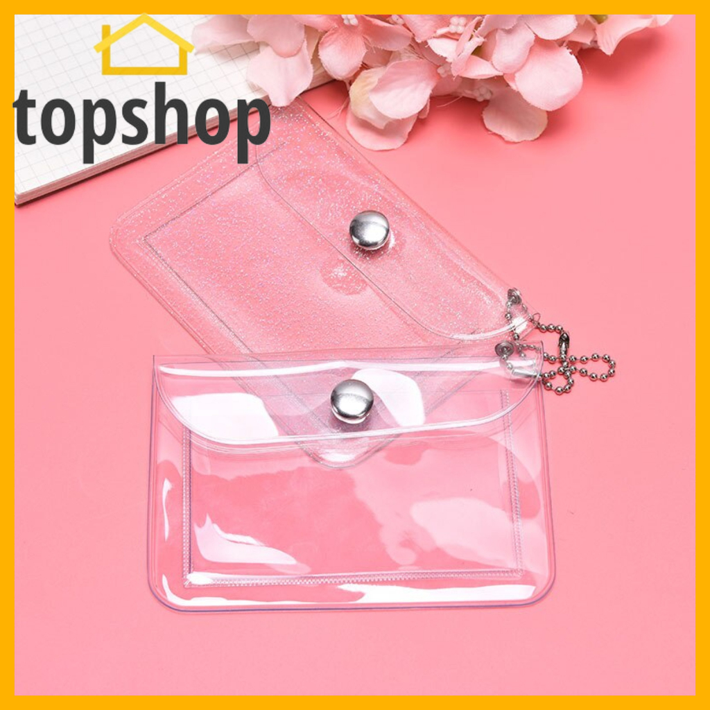 TOPSHOP Glitter Transparent Card Holder Waterproof Coin Purse Wallet ...