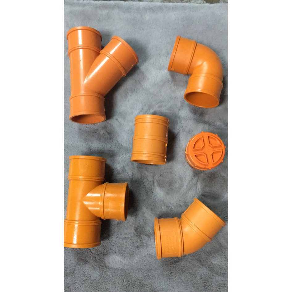 BO PIPE PVC Orange Fittings【 2” 3” 4” 】 Elbow Tee Wye Coupling Cleanout