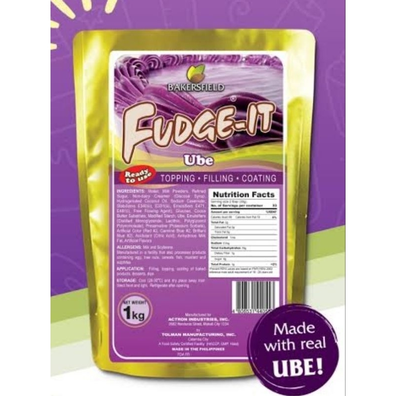 Bakersfield Fudgeit Chocolate Caramel Yema Ube 1kg Fudge It Topping