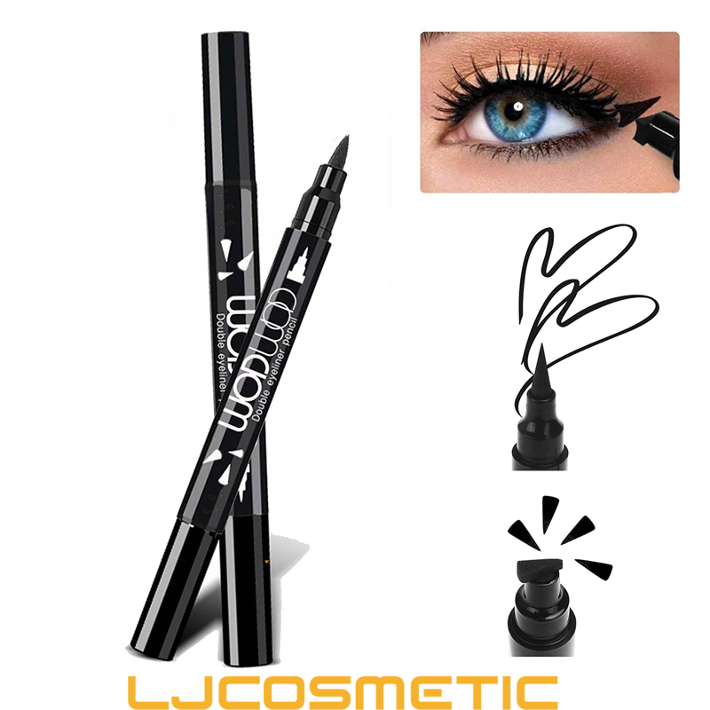 Double Head Waterproof Eyeliner Pen Cat Eye Winged Eye Eyeliner Cosmetic Seal Stamp Wings Eye 