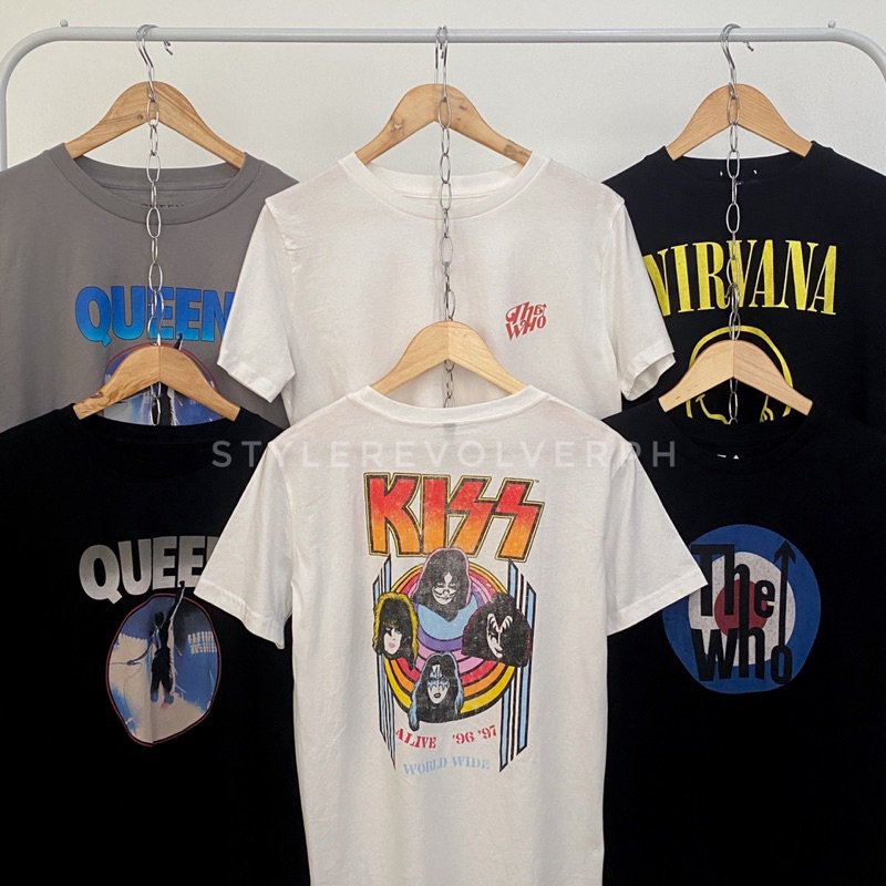 H&M Band Merch QUEEN, THE KISS, THE WHO Shopee Philippines