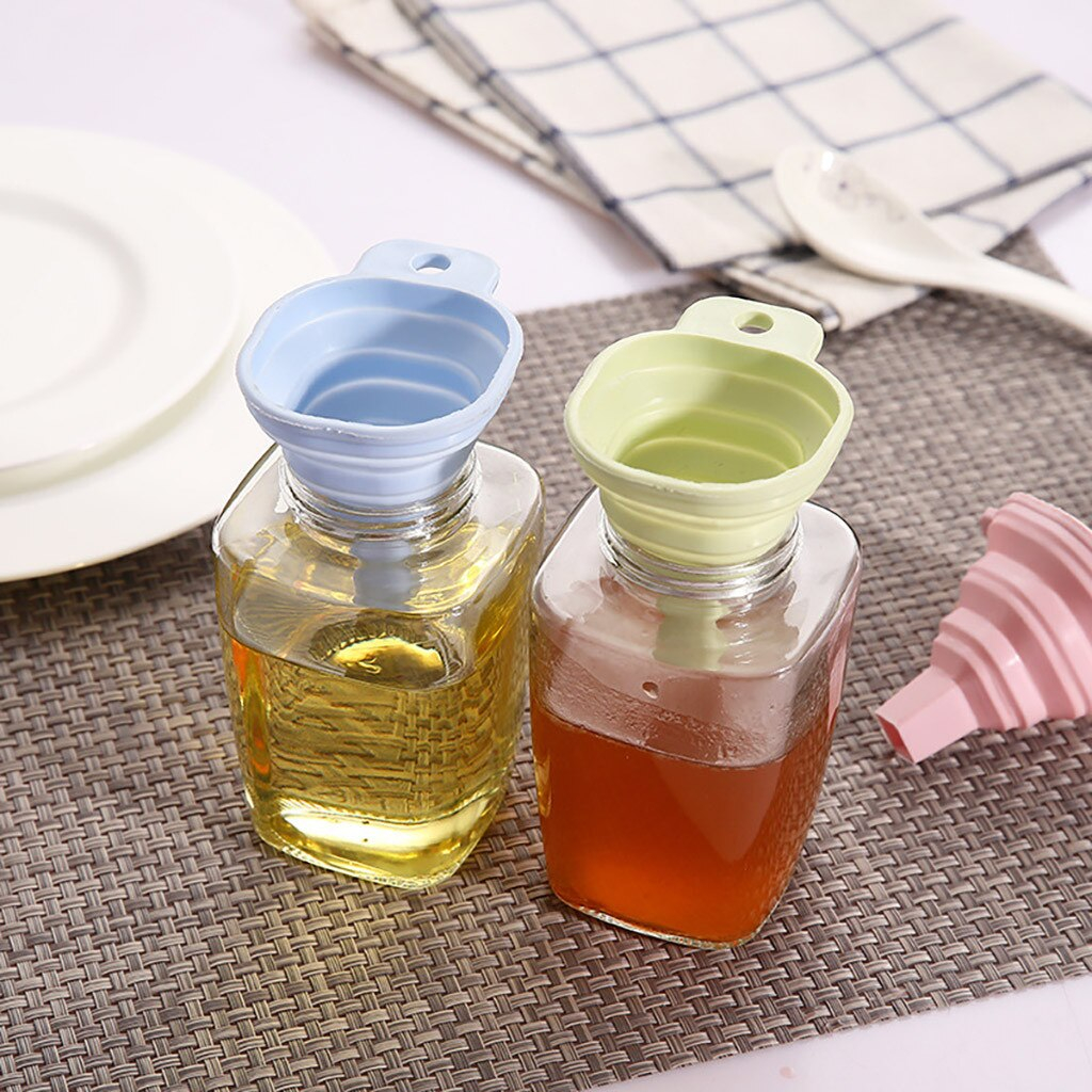 LHK Collapsible Funnel Easy Liquid Transfer Portable Funnel Silicone