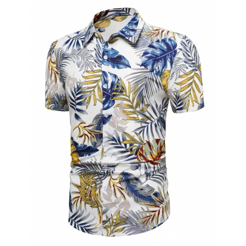 Hawaiian For Men’s polo Floral polo | Shopee Philippines