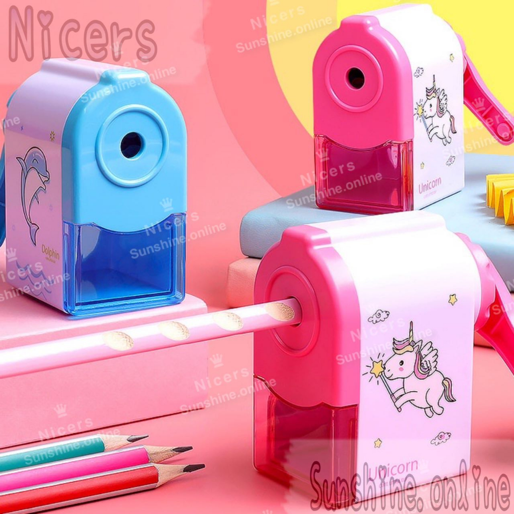 #0702 Cute Unicorn and Dolphine Hand Crank Manual Mechanical Pencil ...