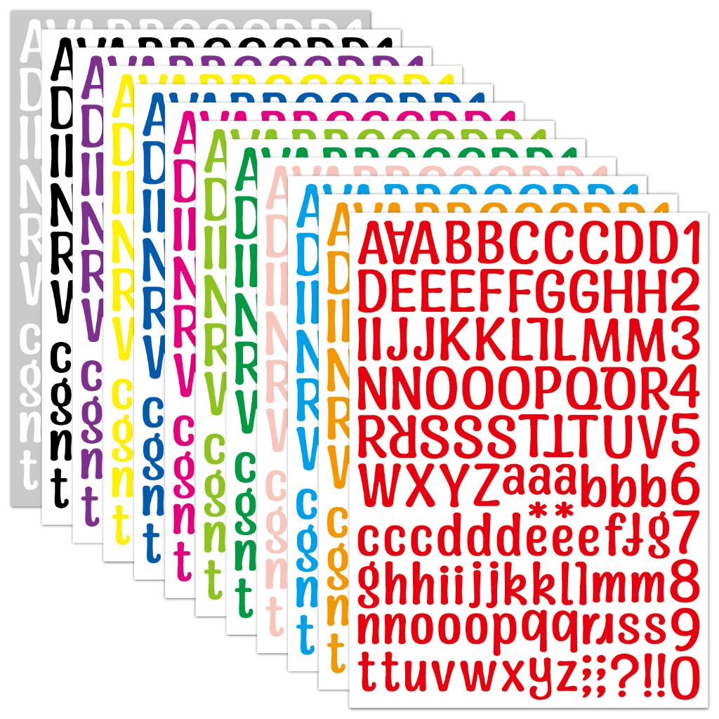 Alphabet Sticker Set Waterproof Decorative Letter Sticker Diary ...