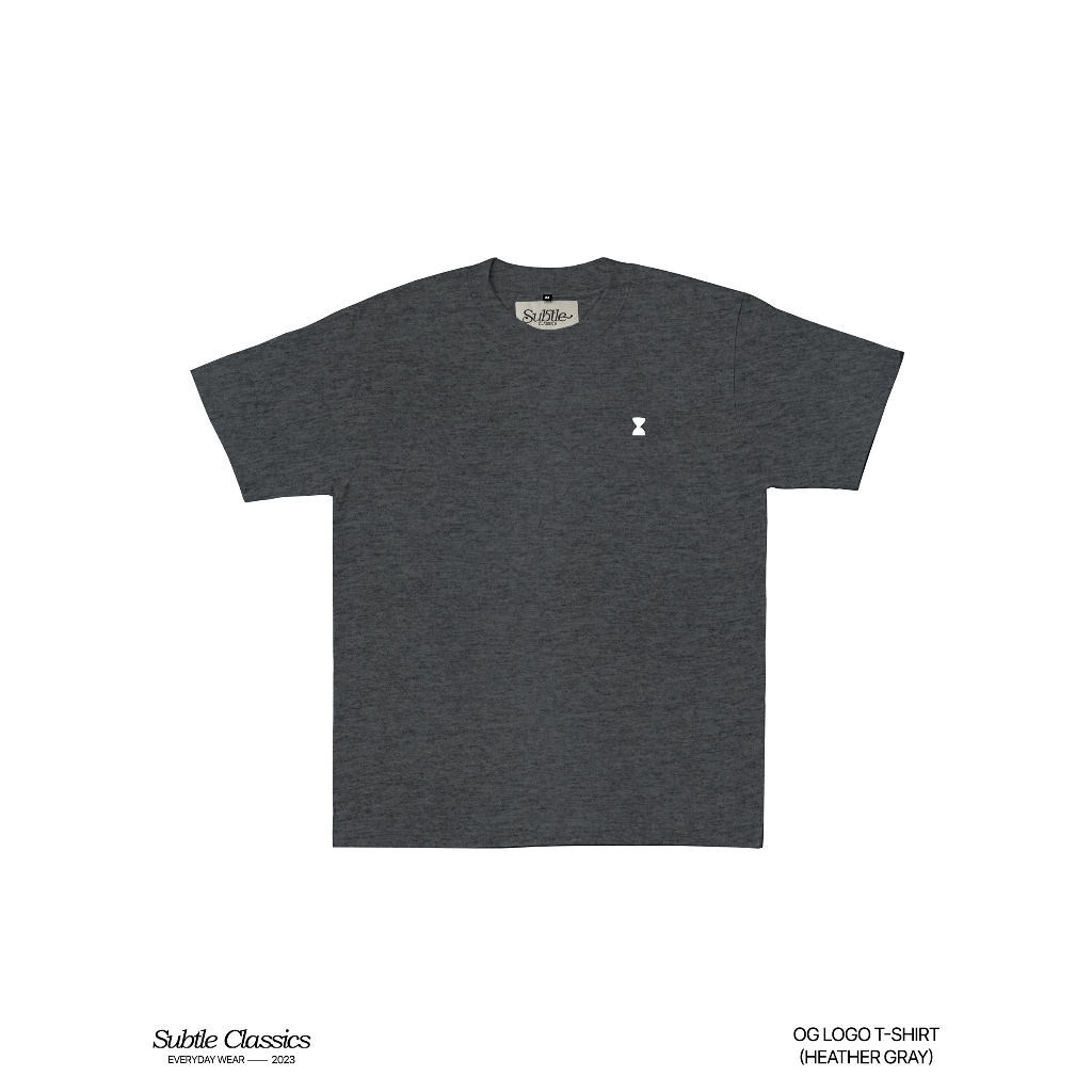 Subtle Classics OG Logo T-Shirt (Heather Gray) | Shopee Philippines