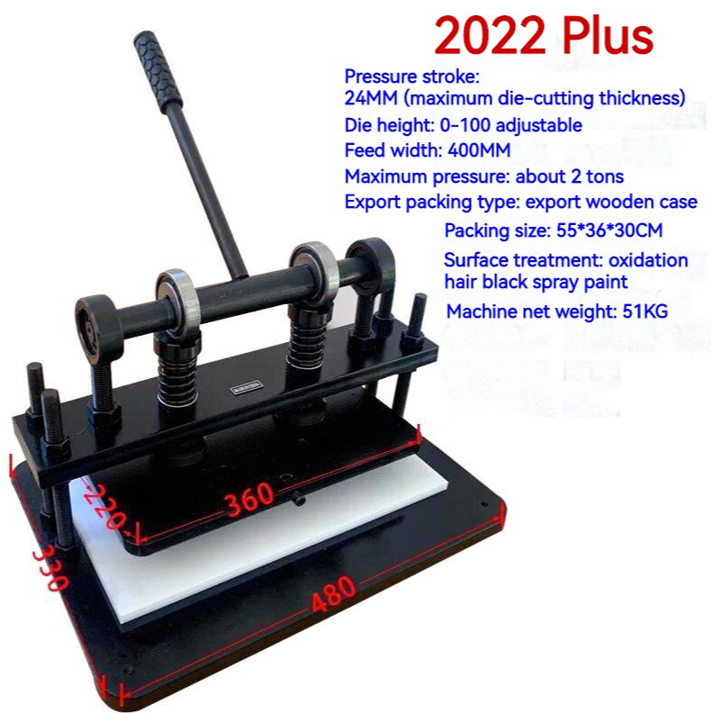 Manual diecutting machine, knife die punching machine, leather cutting