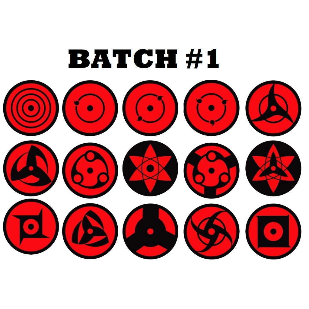 UCHIHA SHARINGAN BATCH# 1 Waterproof Vinyl Sticker DECAL For Car ...