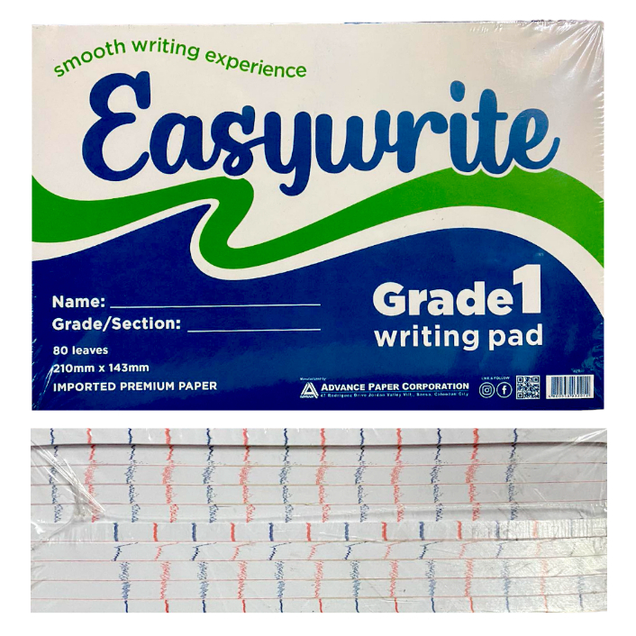 1Pack x 10Pcs GRADE 1, 2, 3, & 4 Writing Pad Easywrite 80LVS Shopee