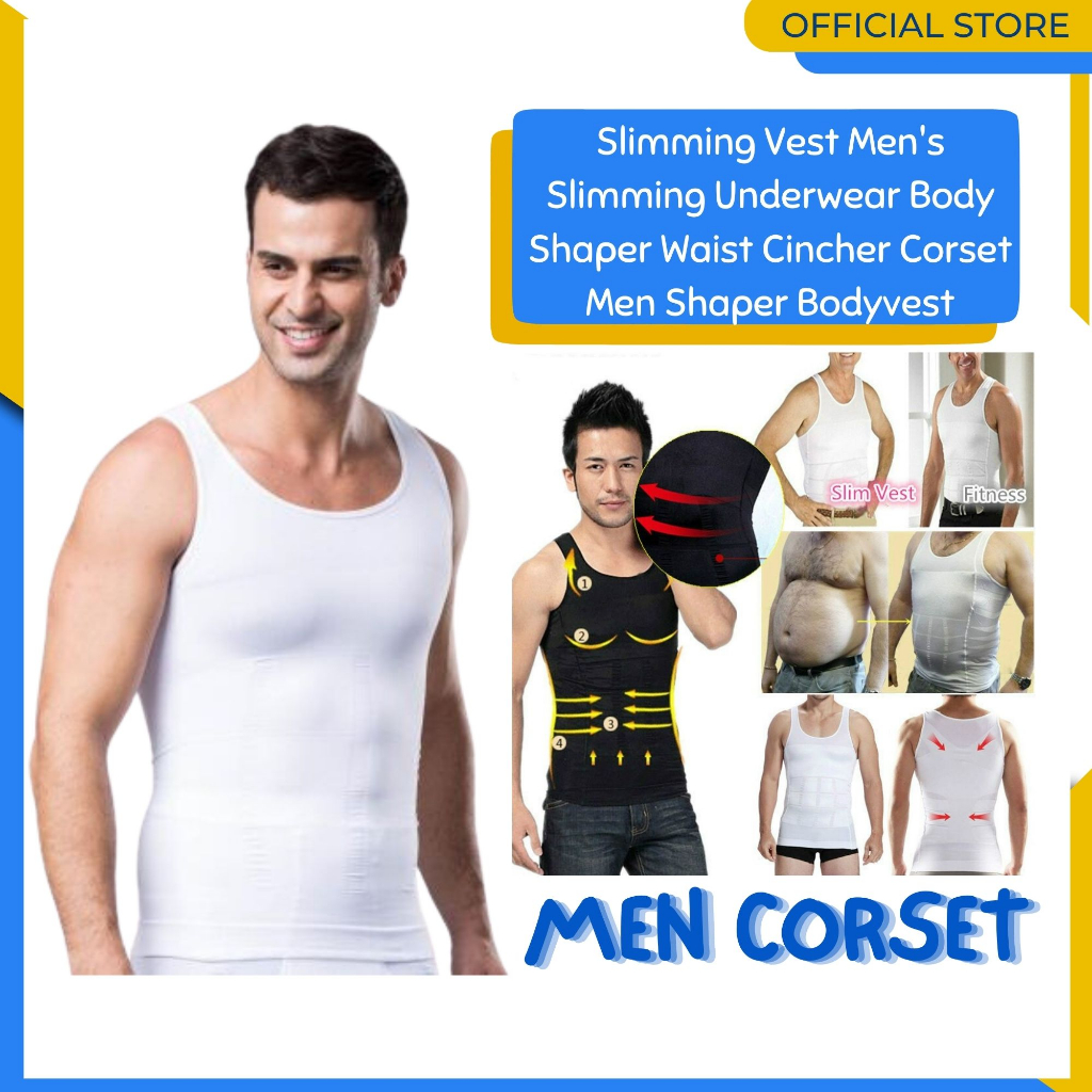 Slimming vest Men's Slimming Underwear Body Shaper Waist Cincher Corset Men Shaper  Vest Body Slimming Tummy Belly Body Shapewear 